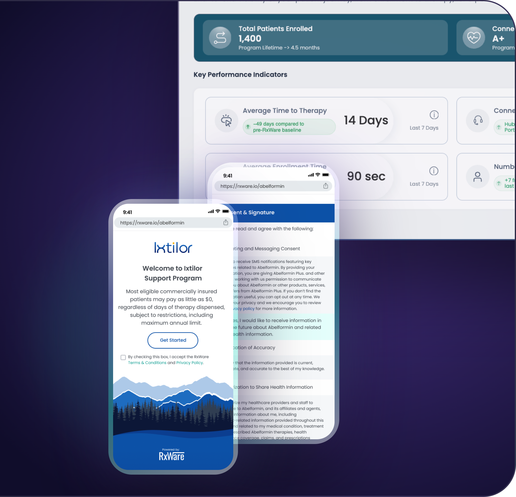 Case study #1 — RxWare patient app and Data View 360° dashboard