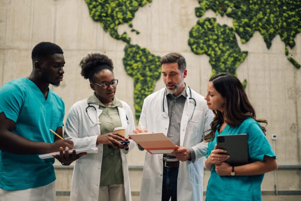 doctor team talking